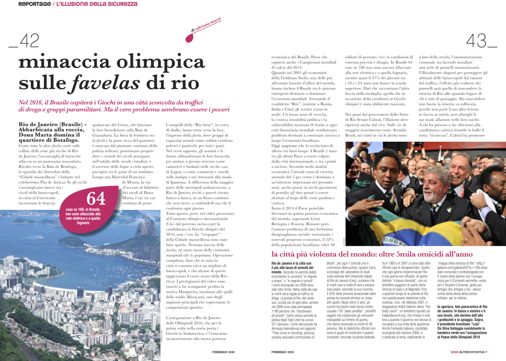 Minaccia olimpica sulle favelas di Rio - Altreconomia-1